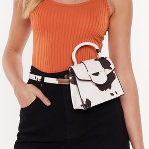 Nasty Gal Cow Print Belt Bag